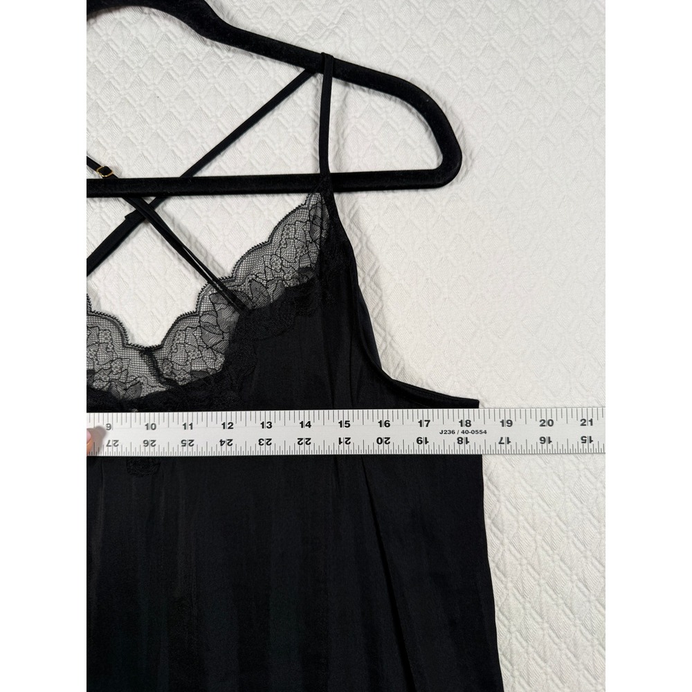 Soma Womens XL Black Lace Trim Strappy Crisscross Back Camisole Top Sleeveless - Picture 4 of 8